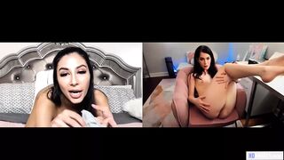 Evelyn Claire és Gianna Dior zsenge leszbi web camos önnönélvezése