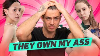 Dupla ruszki nimfo megőrül a bájdorong nyaldosásától