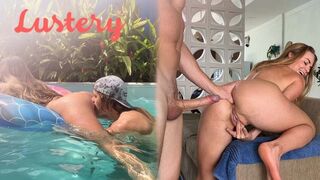 Buxom szöszi amateur valagát kúrják úszás után